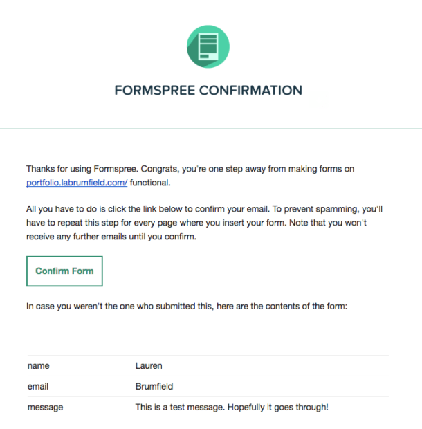 Static HTML Contact Forms