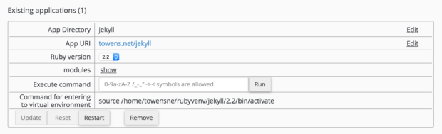 Running a Jekyll Site on Reclaim Hosting