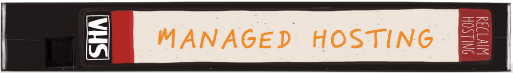 VCR Tape with the words 'Managed Hosting' as the label
