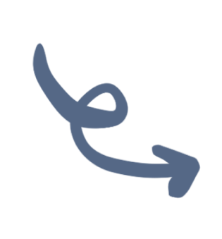 Arrow pointing at testimonials